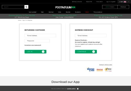 
                            1. Sign in or Register - Footasylum