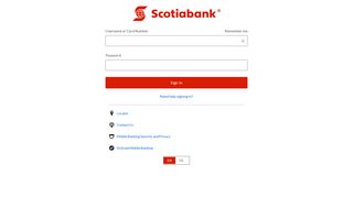 
                            1. Sign In - our new mobile website! - Scotiabank