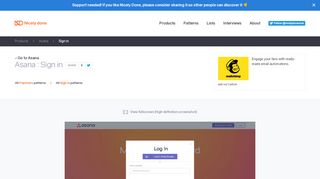 
                            10. Sign in pattern on Asana pattern inspiration for the Web — Nicely done