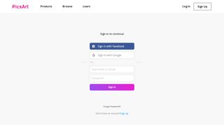 
                            1. Sign In - PicsArt