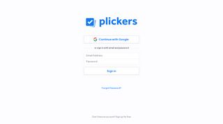 
                            1. Sign in - Plickers