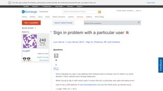 
                            2. Sign in problem with a particular user - Microsoft