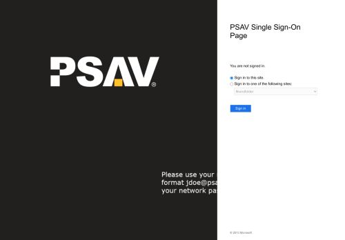 
                            3. Sign In - PSAV