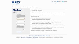 
                            4. Sign In RBS' award-winning transaction banking platform - MaxTrad