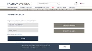 
                            1. Sign In / Register - Fashion Eyewear