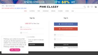 
                            1. Sign In / Register - Pink Classy