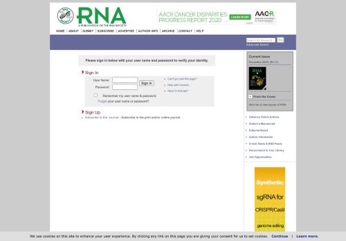 
                            11. Sign In - RNA (Journal)