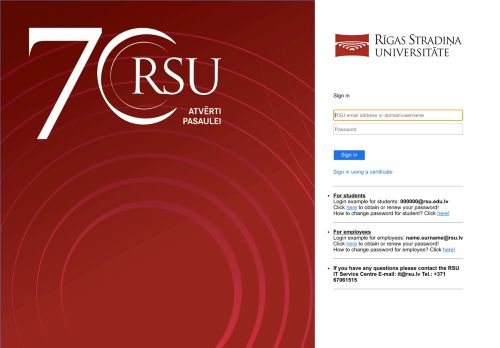 
                            1. Sign In - RSU
