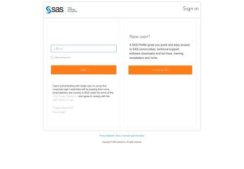 
                            4. Sign In - SAS Institute Inc.