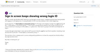 
                            6. Sign in screen keeps showing wrong login ID - Microsoft Community