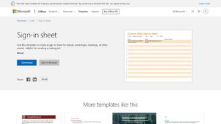 
                            7. Sign-in sheet Word - Office templates & themes - Office 365