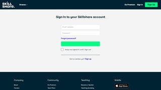 
                            1. Sign In - Skillshare