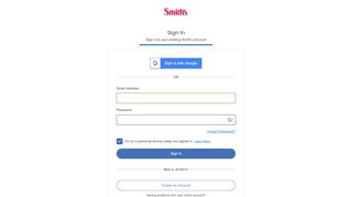 
                            1. Sign In - Smith's