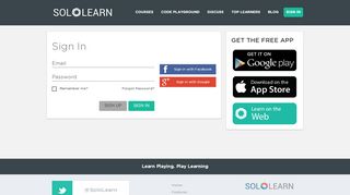 
                            2. Sign In | SoloLearn: Learn to code for FREE!