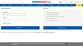 
                            5. Sign In - Sports Direct