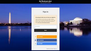 
                            7. Sign In - Subscribe to The Washington Post