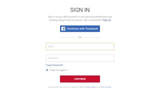 
                            2. Sign In - Subscription - NBA