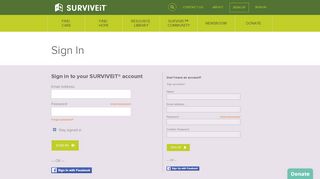 
                            5. Sign In » SURVIVEiT® is a community of survivors, doctors, experts ...