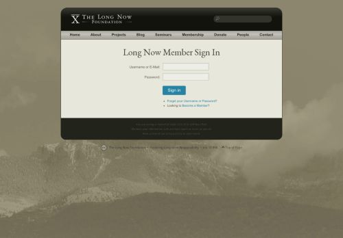 
                            13. Sign In - The Long Now - The Long Now Foundation