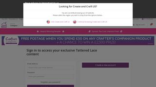 
                            3. Sign in to access your exclusive Tattered Lace content - Create and Craft