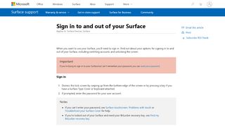 
                            5. Sign in to and out of your Surface - Microsoft Support