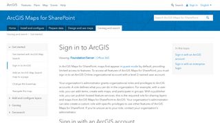 
                            7. Sign in to ArcGIS—ArcGIS Maps for SharePoint | ArcGIS