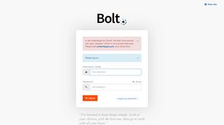 
                            8. Sign in to Bolt – CMS - Triangle