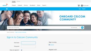 
                            3. Sign In to Celcom Community - Celcom Community