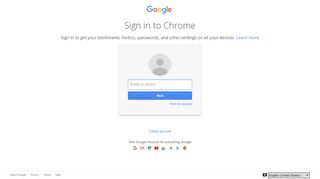 
                            1. Sign in to Chrome - Google Accounts
