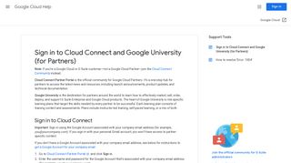 
                            4. Sign in to Cloud Connect and Google University (for ...