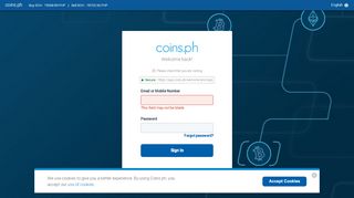 
                            9. Sign in to Coins Pro | From Coins Asia - Coins.ph