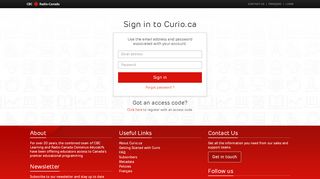 
                            11. Sign in to Curio.ca