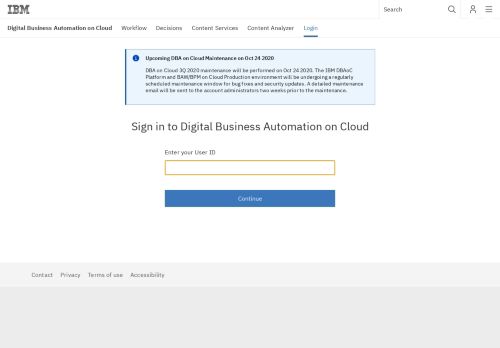 
                            3. Sign in to Digital Business Automation on Cloud - IBM BPM on Cloud