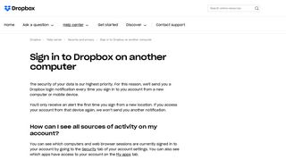 
                            1. Sign in to Dropbox on another computer – Dropbox Help