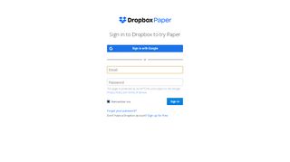 
                            9. Sign in to Dropbox to try Paper