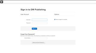 
                            13. Sign in to DW Publishing - DW Publishing :: Login