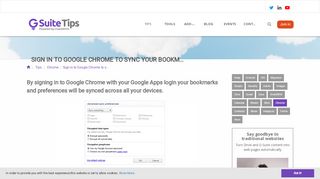 
                            5. Sign in to Google Chrome to sync your bookmarks and ... - G Suite Tips