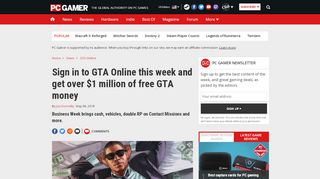 
                            2. Sign in to GTA Online this week and get over $1 million of free GTA ...