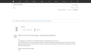 
                            6. Sign in to iTunes message - wrong email a… - Apple Community ...