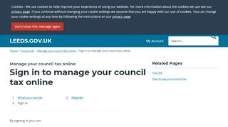 
                            7. Sign in to manage your council tax online - Leeds City Council