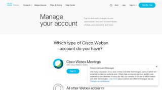 
                            2. Sign in to manage your Webex account