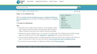 
                            6. Sign in to Mastering - help.pearsoncmg.com