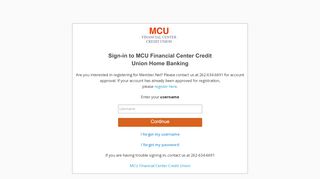 
                            10. Sign-in to MCU Financial Center Credit Union Home ... - AMI Membernet