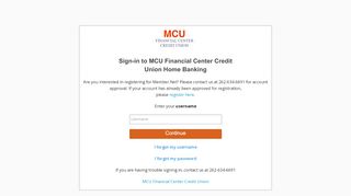
                            11. Sign-in to MCU Financial Center Credit Union Home Banking