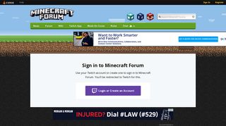 
                            3. Sign in to Minecraft Forum