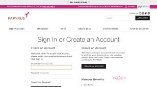 
                            6. Sign in to my Account - Papyrus