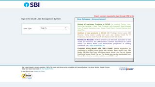 
                            1. Sign in to OCAS Lead Management System - SBI