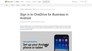 
                            5. Sign in to OneDrive for Business in Android - OneDrive