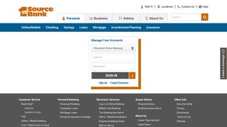 
                            1. Sign In To Online Banking - 1st Source Bank