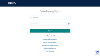 
                            12. Sign in to Online Banking - BBVA Compass